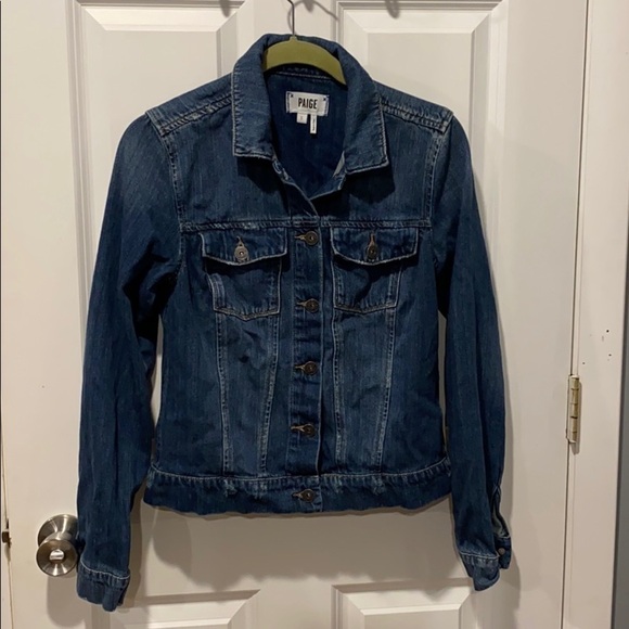 Paige Distressed Classic Jean Jacket EUC - Picture 3 of 15